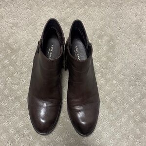 Cole Haan Dark Brown Ankle Booties size 10